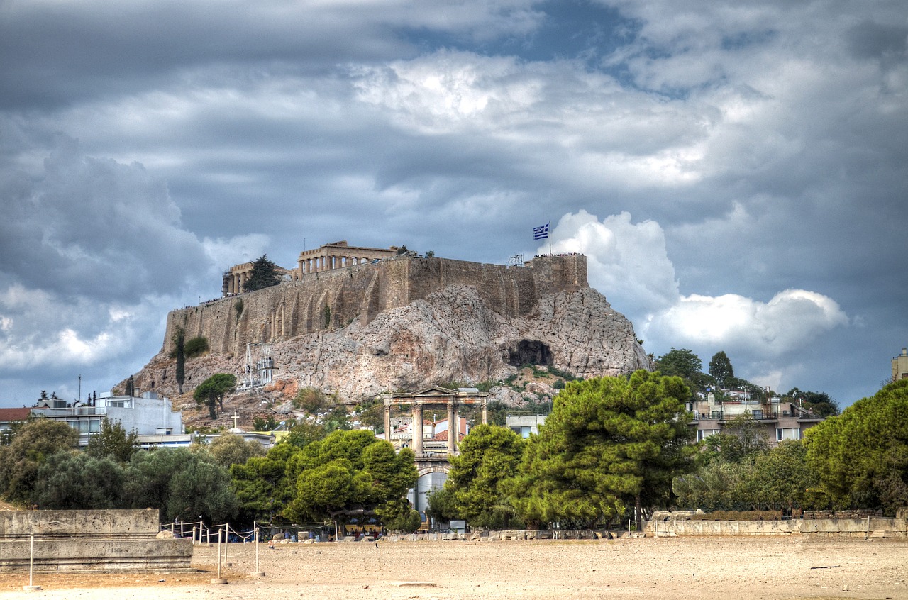 greece clouds mountain free photo