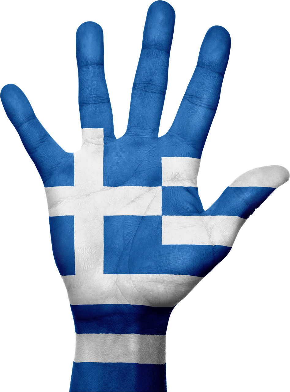 greece flag hand free photo