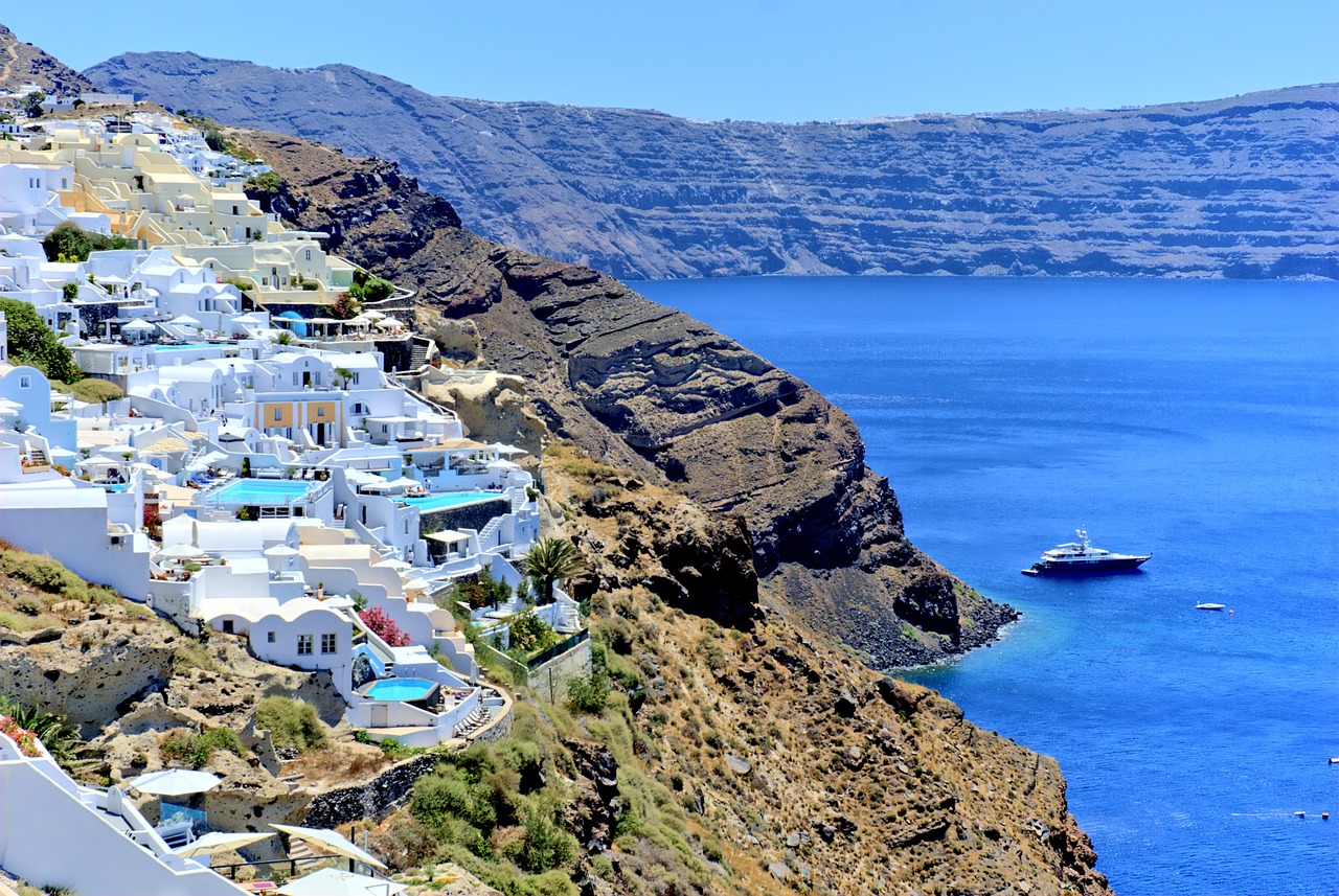 greece santorini beach free photo