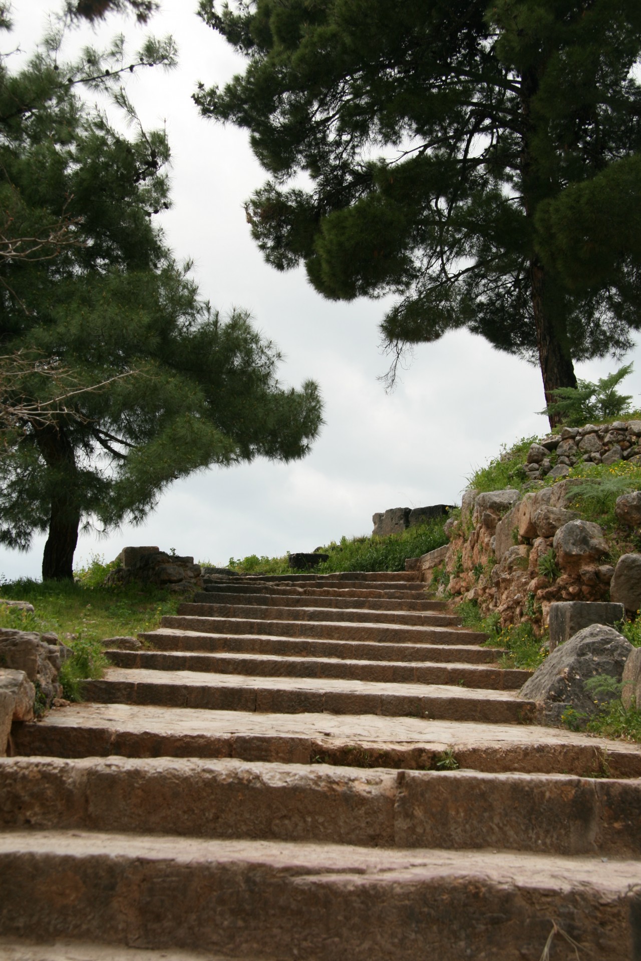 greece delphi stairs free photo