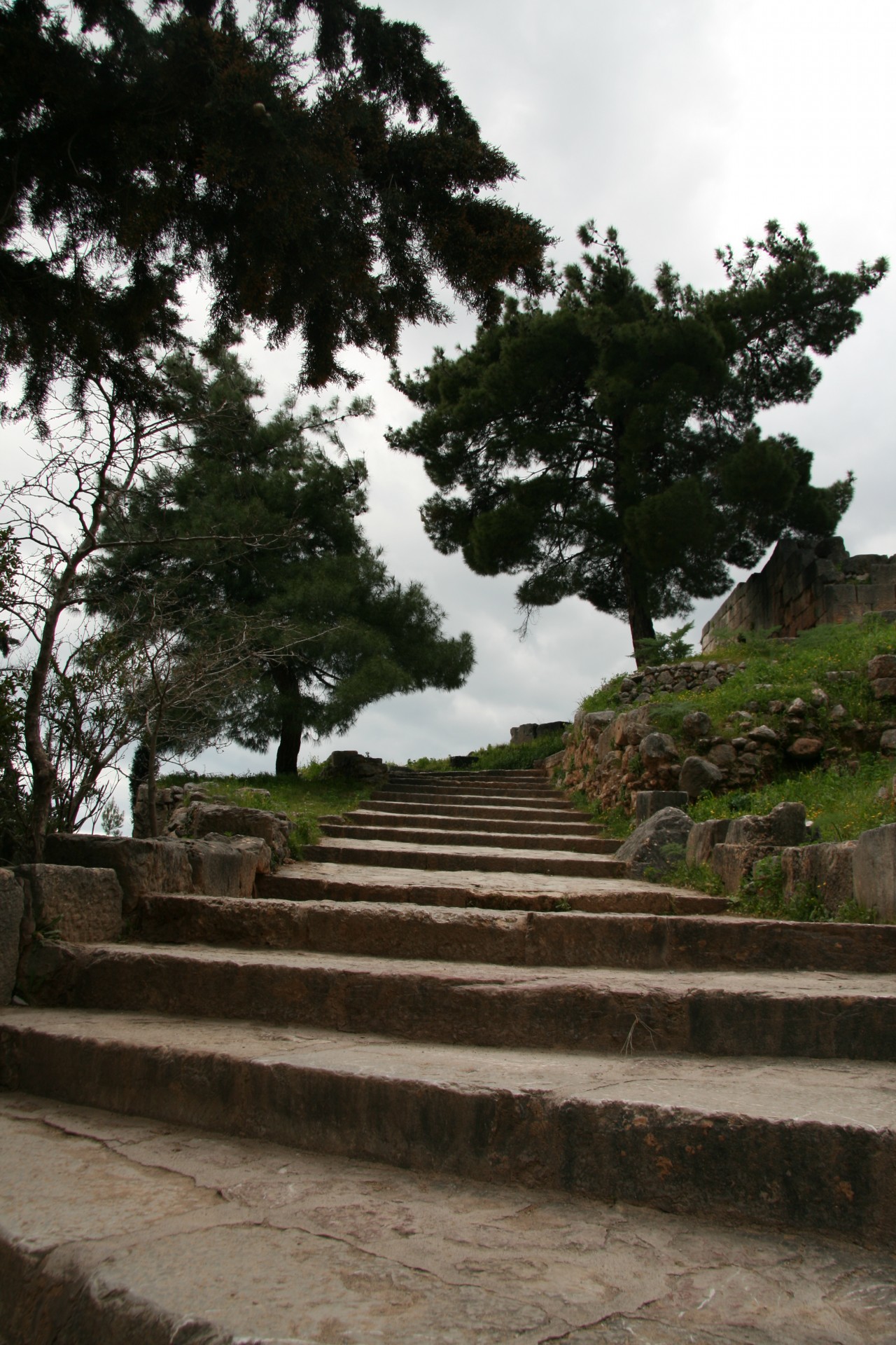 greece delphi stairs free photo