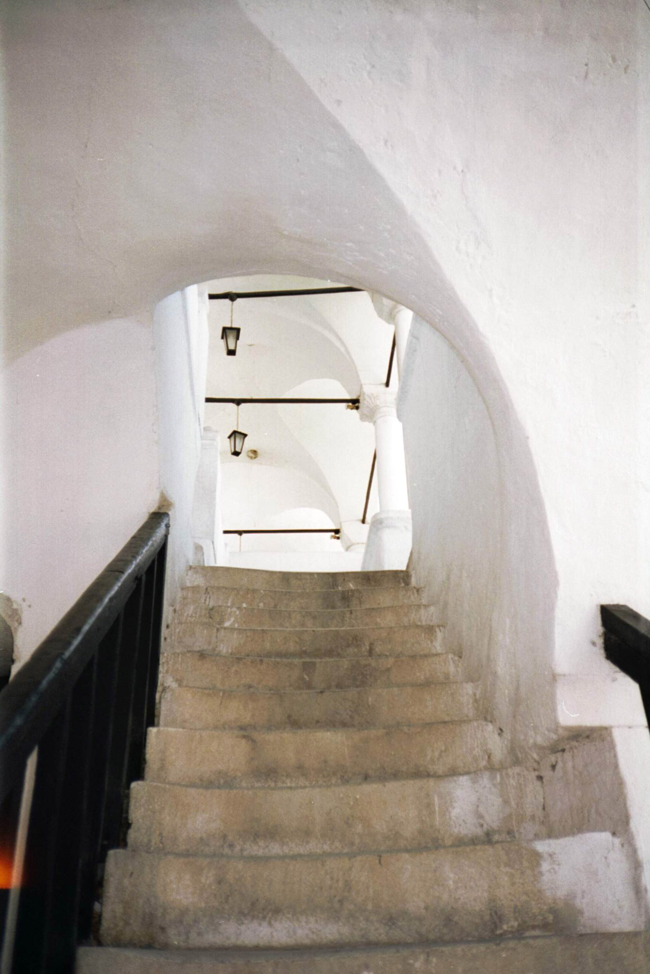 staircase case white free photo