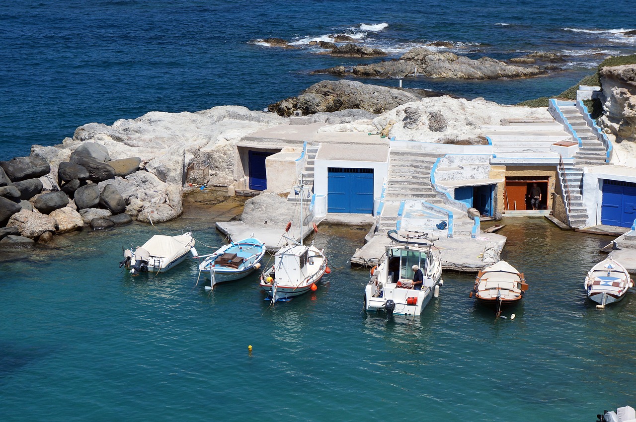 greek island milos fishermen's houses free photo