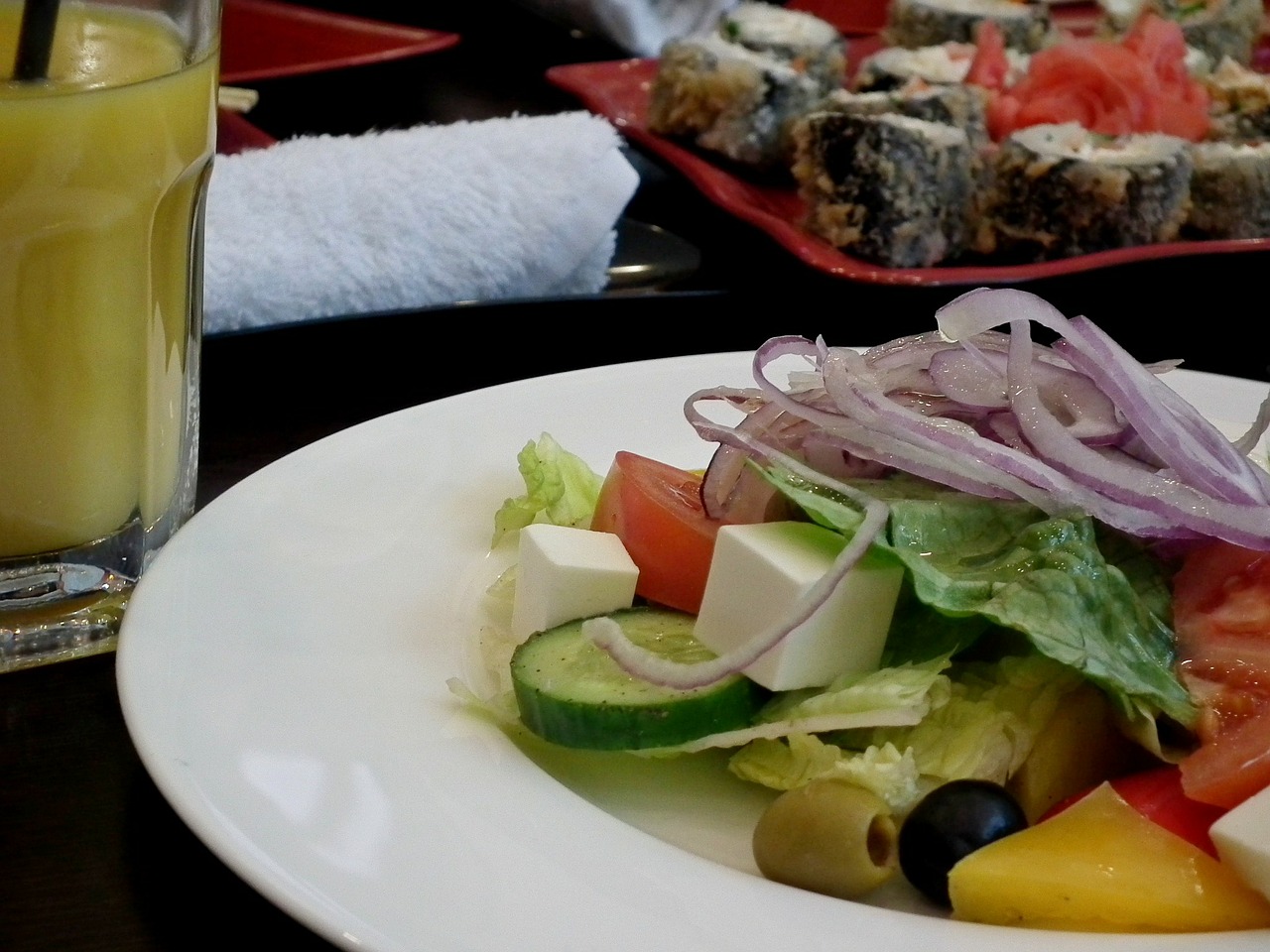 greek salad vegetables food free photo