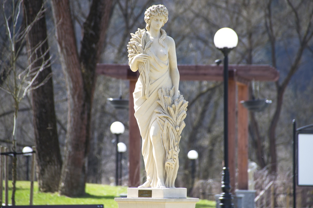 greek statue ancient style park free photo