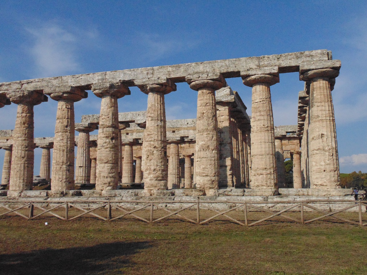 greek temples paestum columns free photo