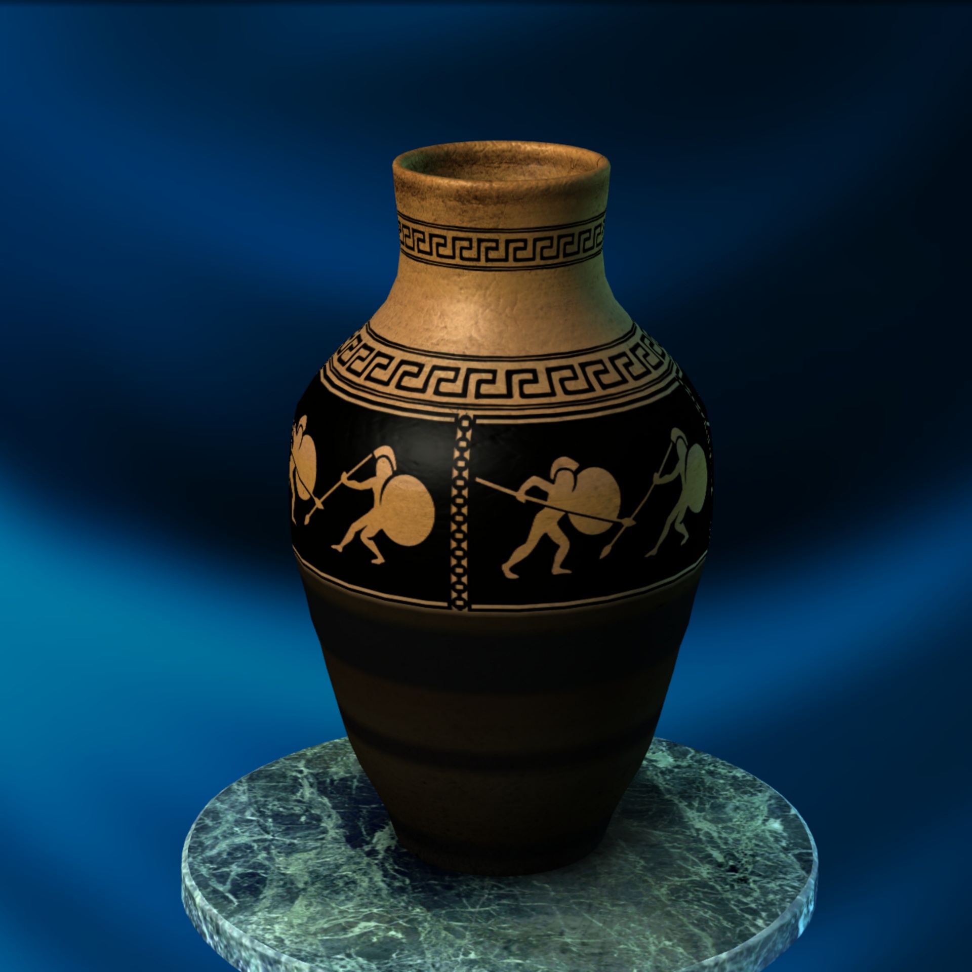 blue vase greek free photo