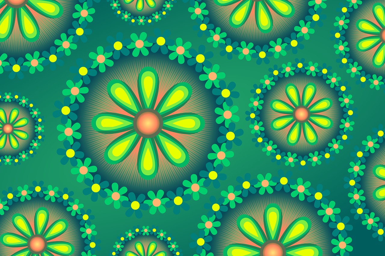 green floral background free photo