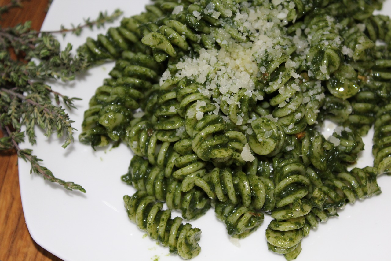 green pasta food free photo