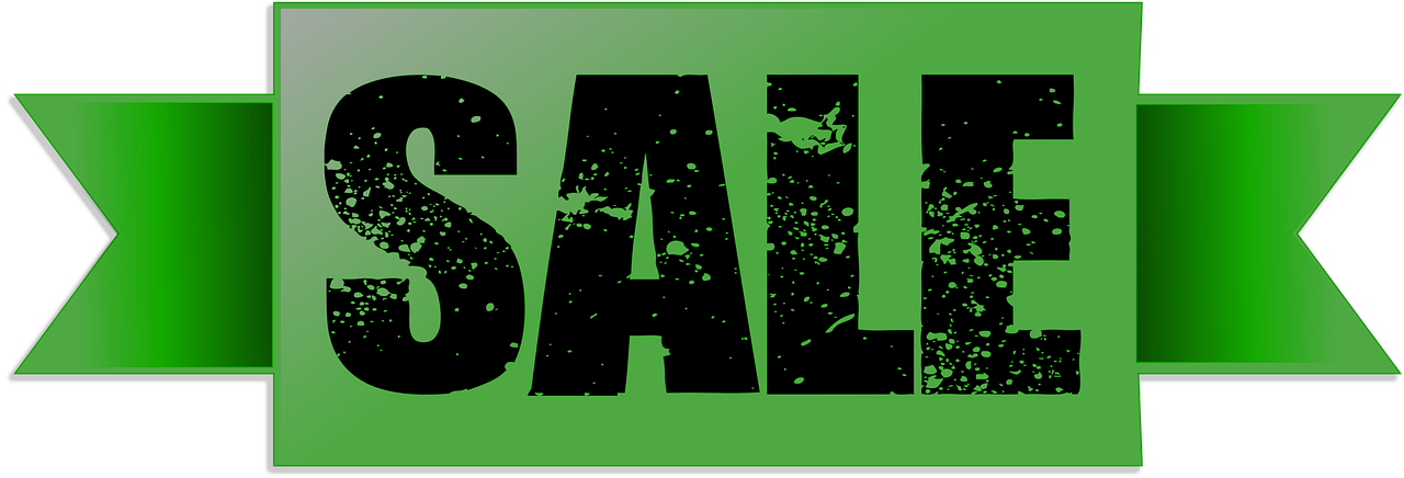 green banner sale free photo