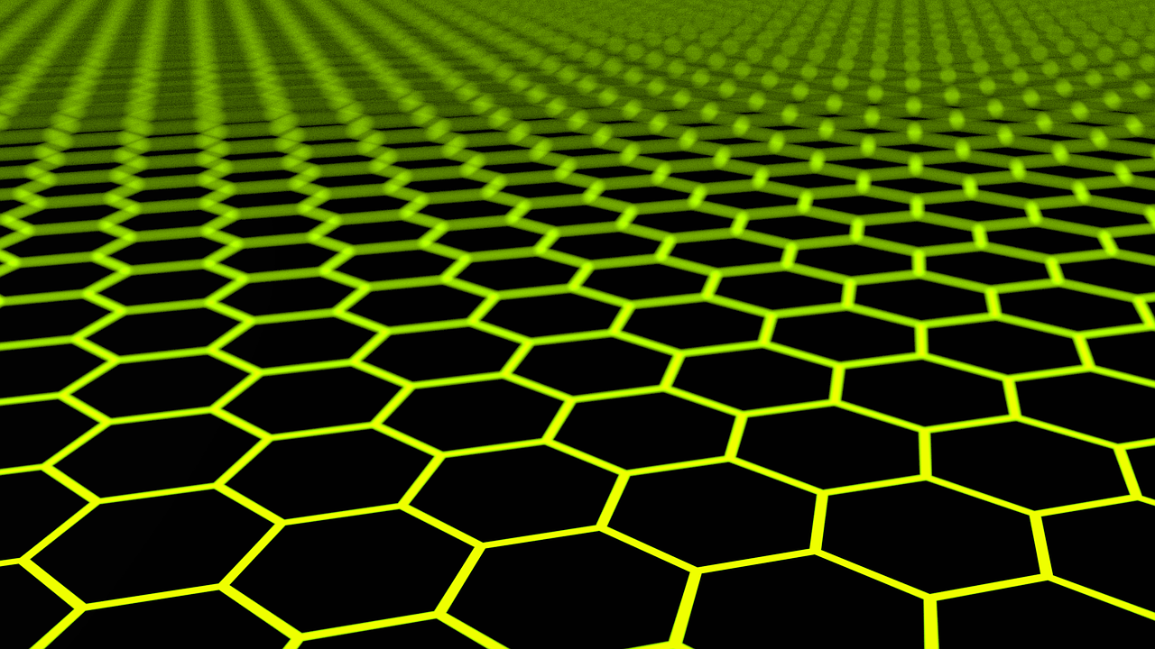 hexagons green yellow free photo