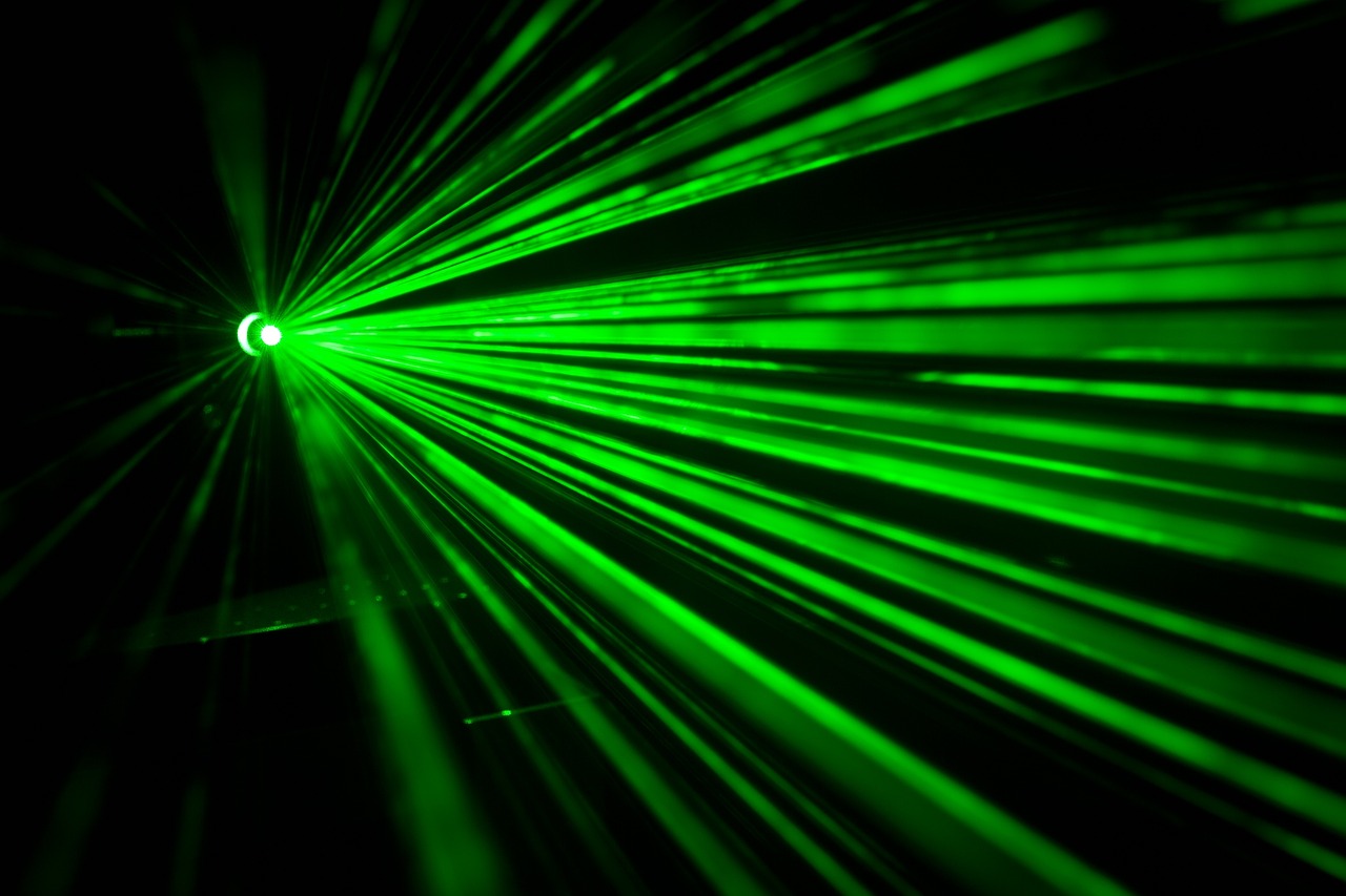 green laser light beam free photo