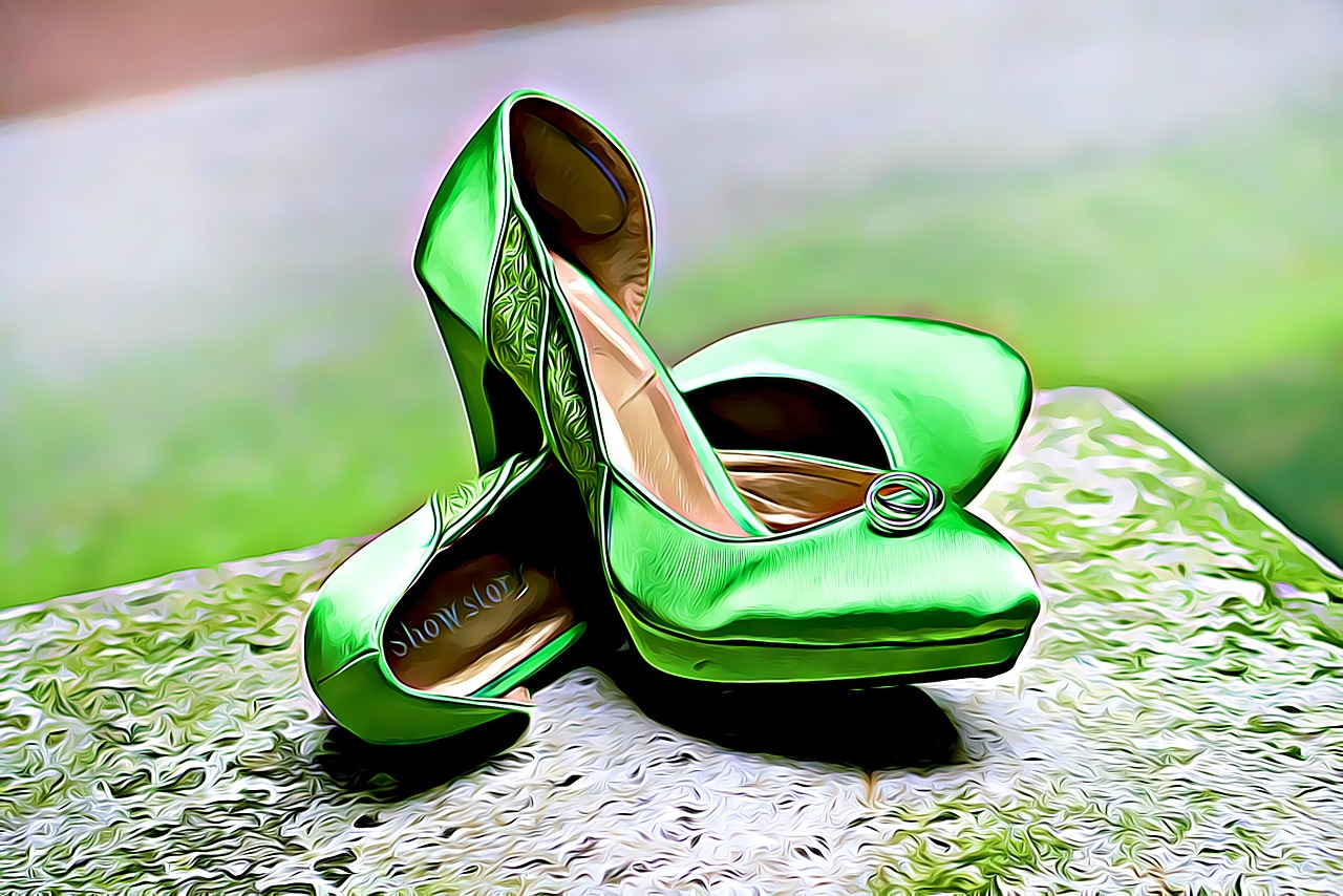 green shoe casual shoes free photo