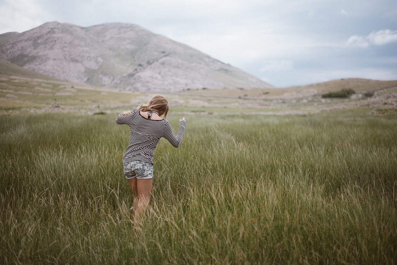 green grass highland free photo