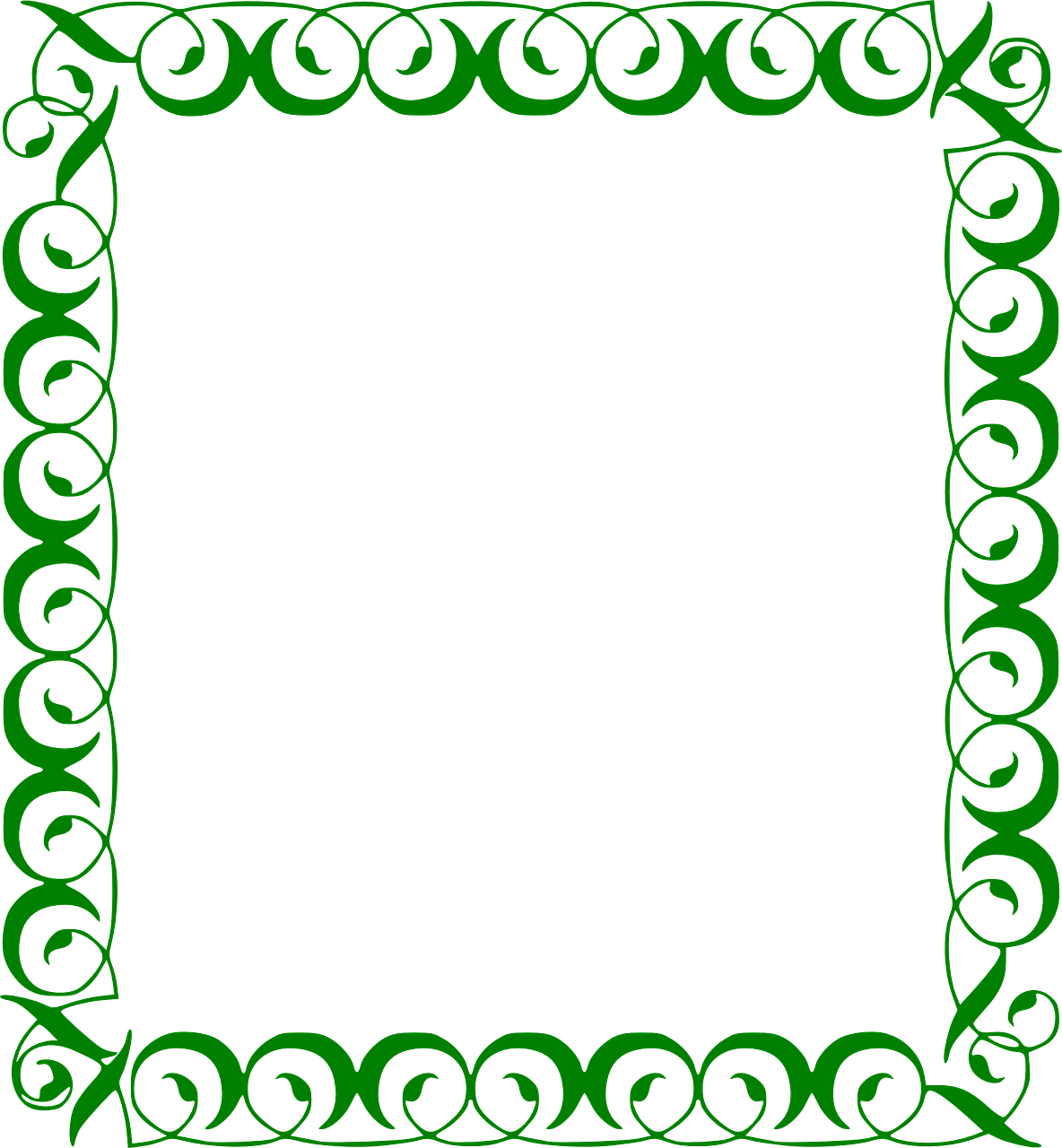 green frame ornamented free photo