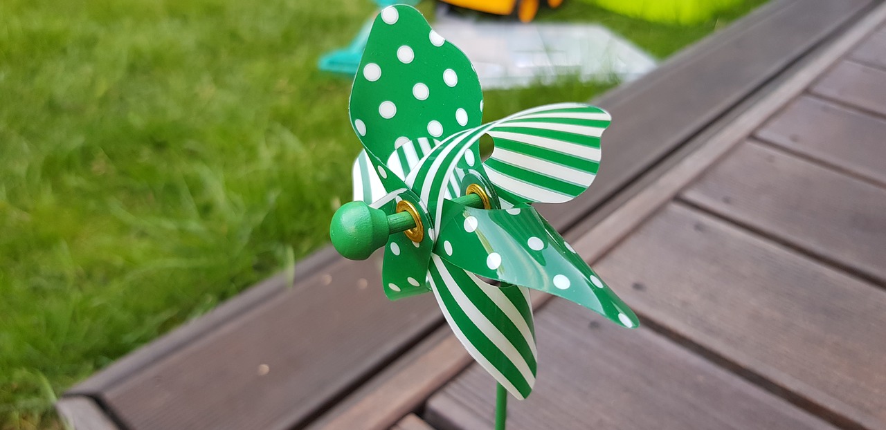 green  windmill  toy free photo