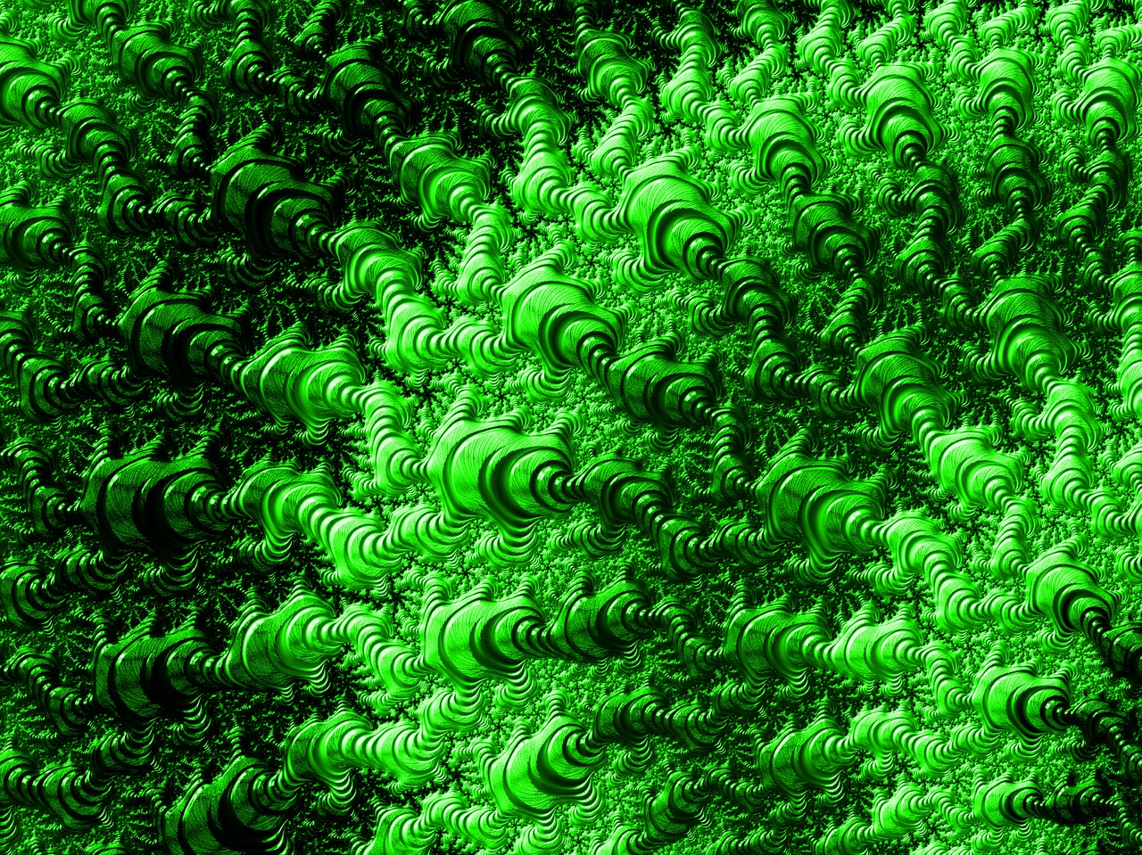 green abstract fractal free photo