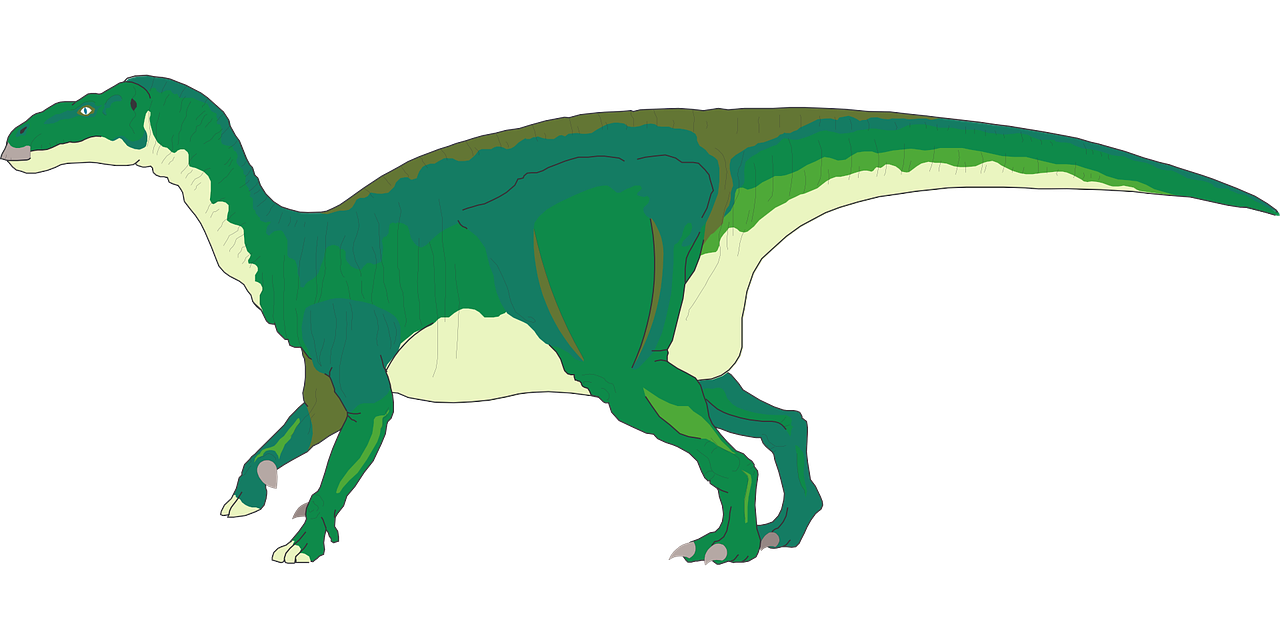 green dinosaur standing free photo