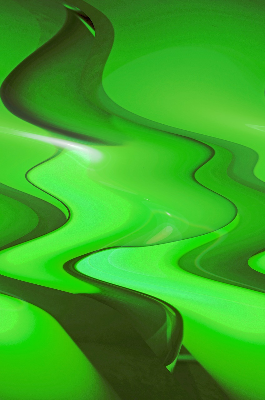 green liquid wave free photo