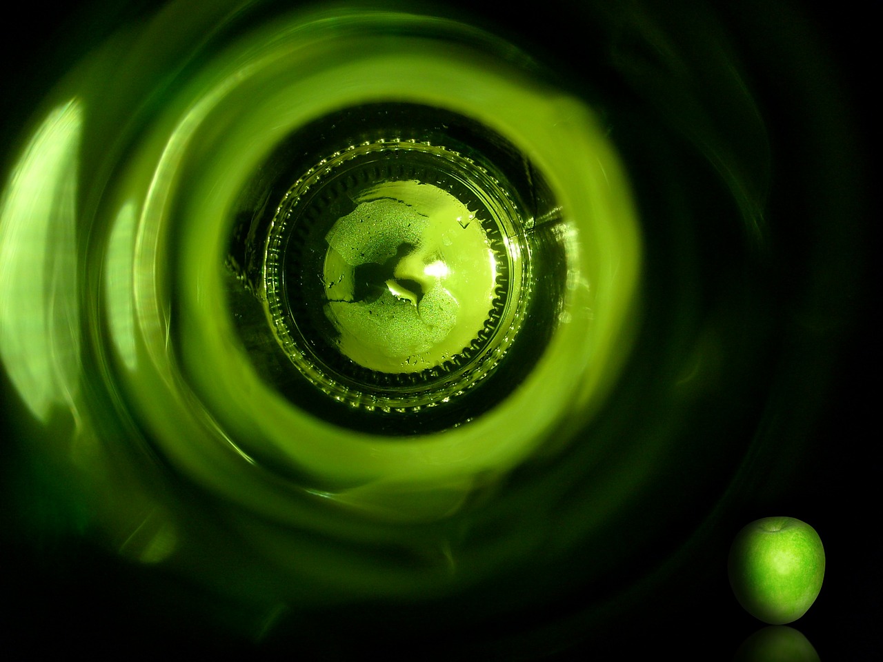 green the bottom of the bottle free photo