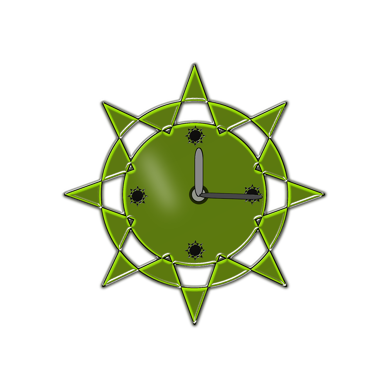 green clock time free photo