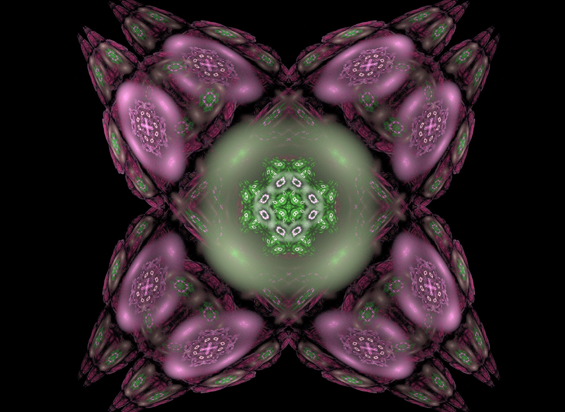fractal fractals green free photo