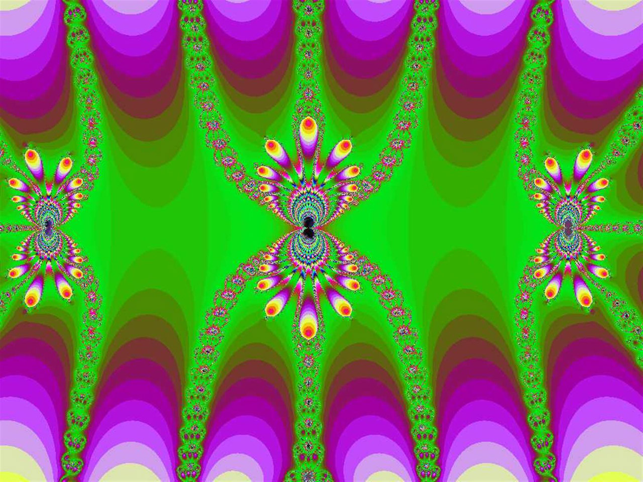 green purple fractal free photo