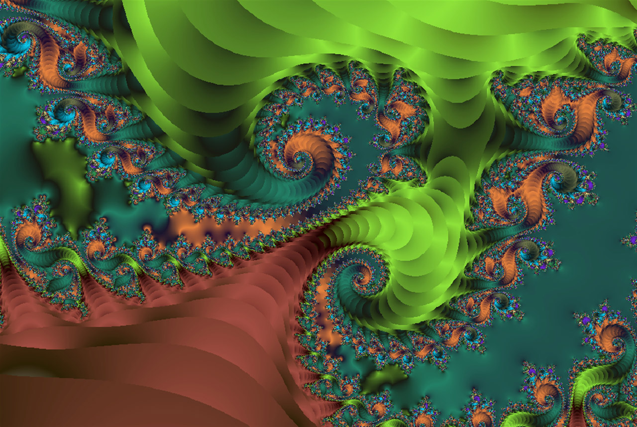 green red fractal free photo