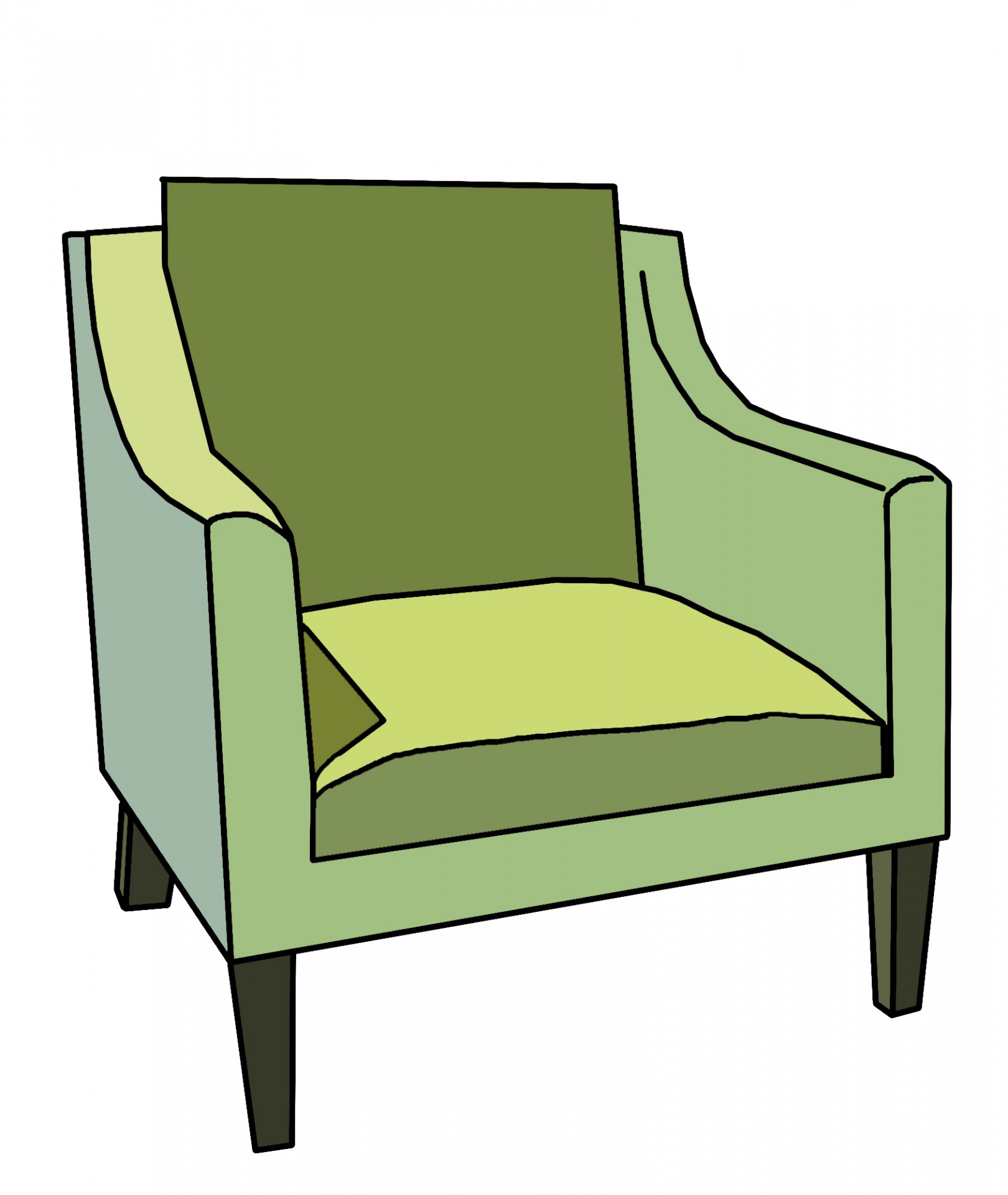 green arm chair free photo