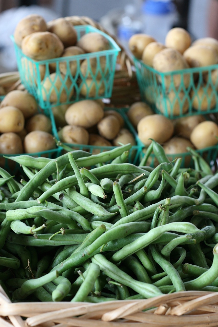 green beans potatoes food free photo