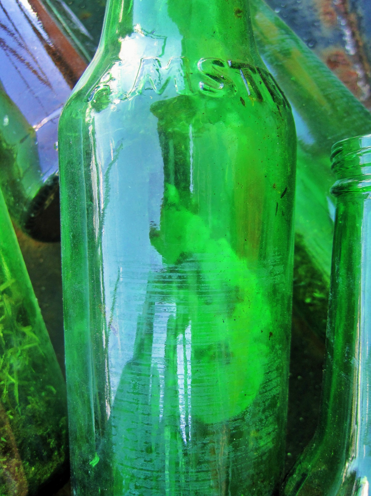 bottles green glass free photo