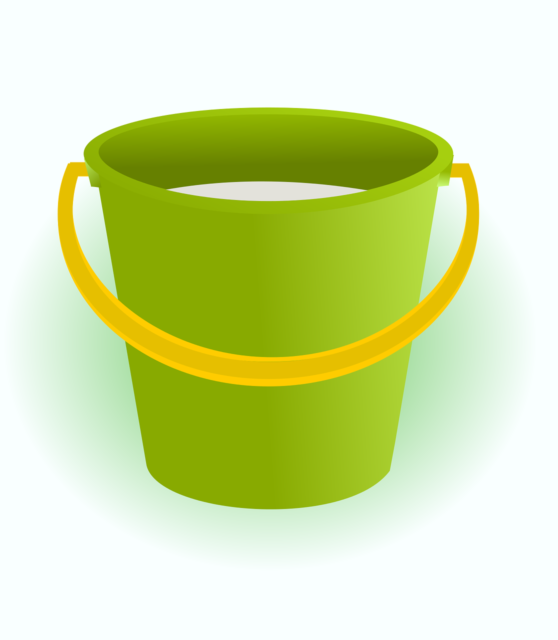 green bucket household bucket free photo
