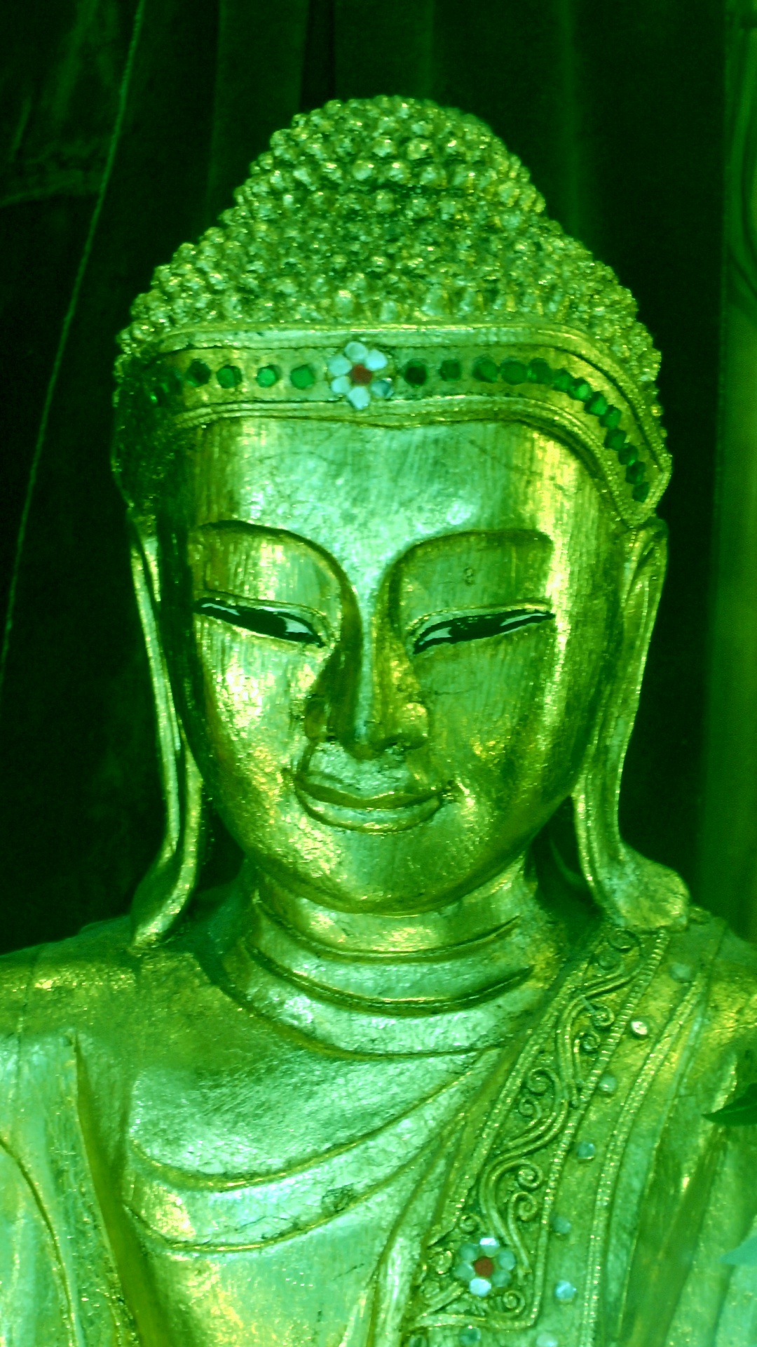 green buddha statuette free photo
