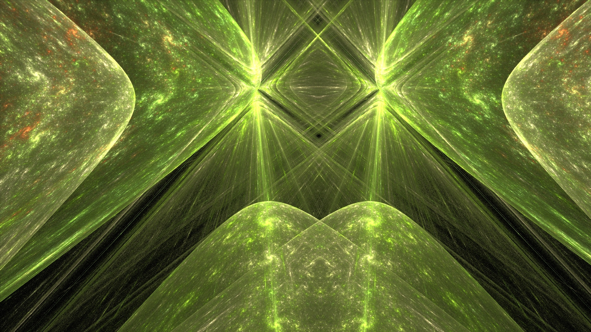 wallpaper fractal green free photo