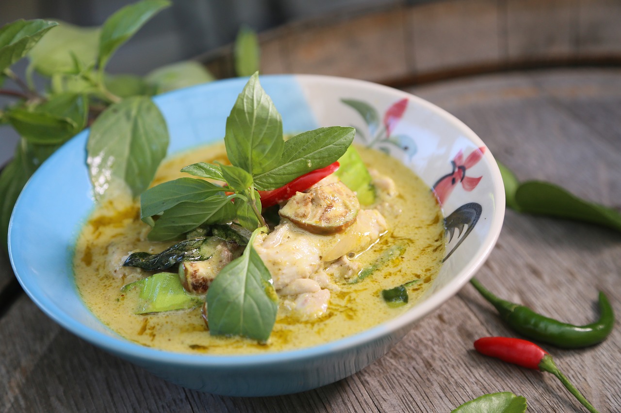 green curry thai food thai ingredient free photo