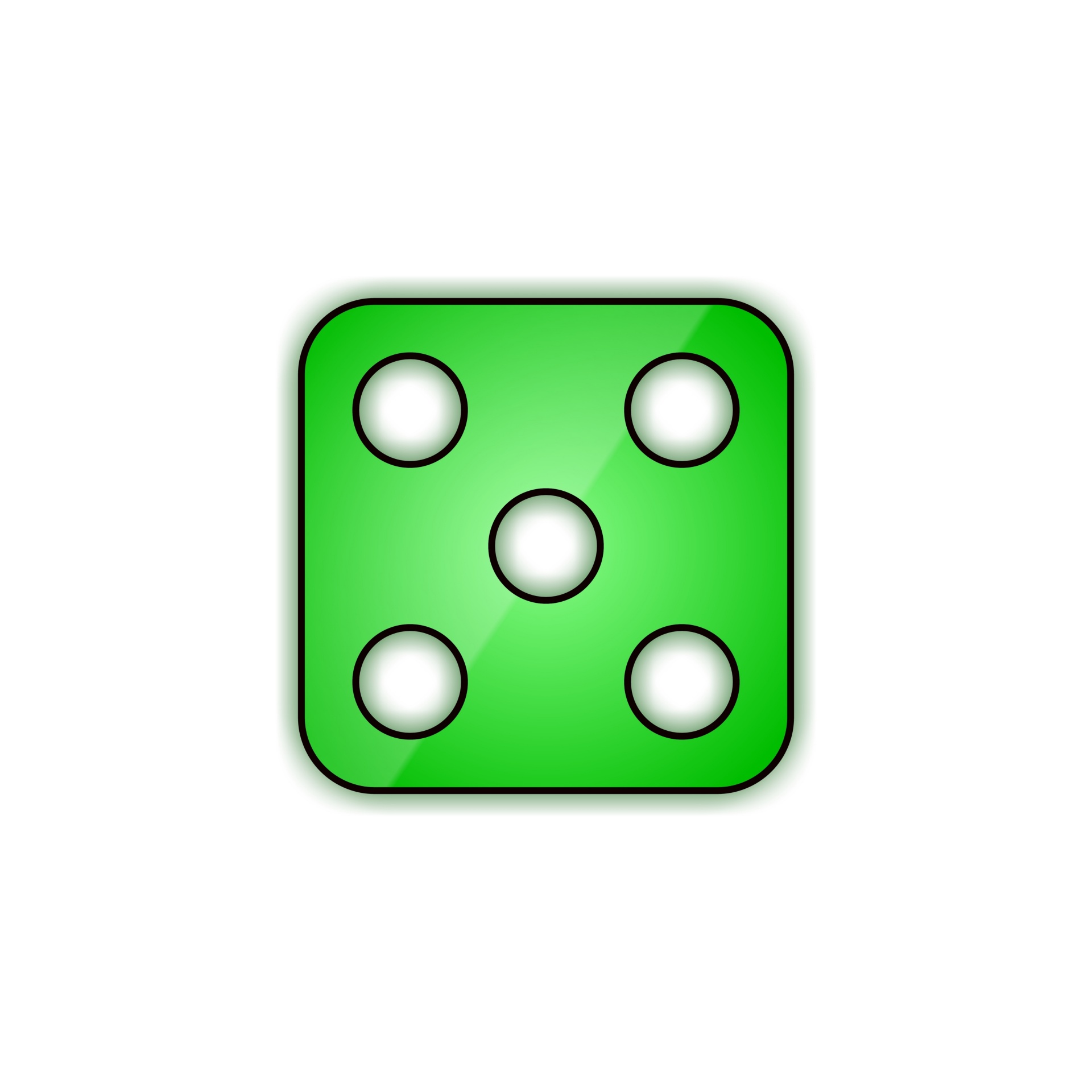 green dice drawing free photo