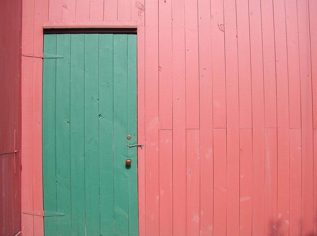 green door red wooden free photo