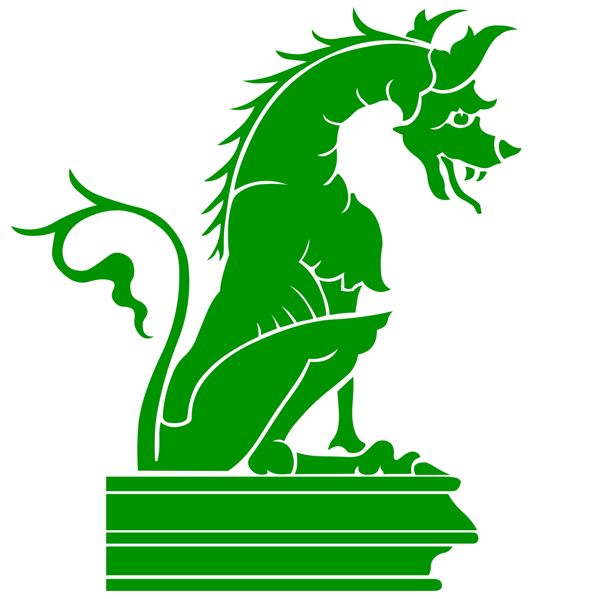 green dragon silhouette free photo