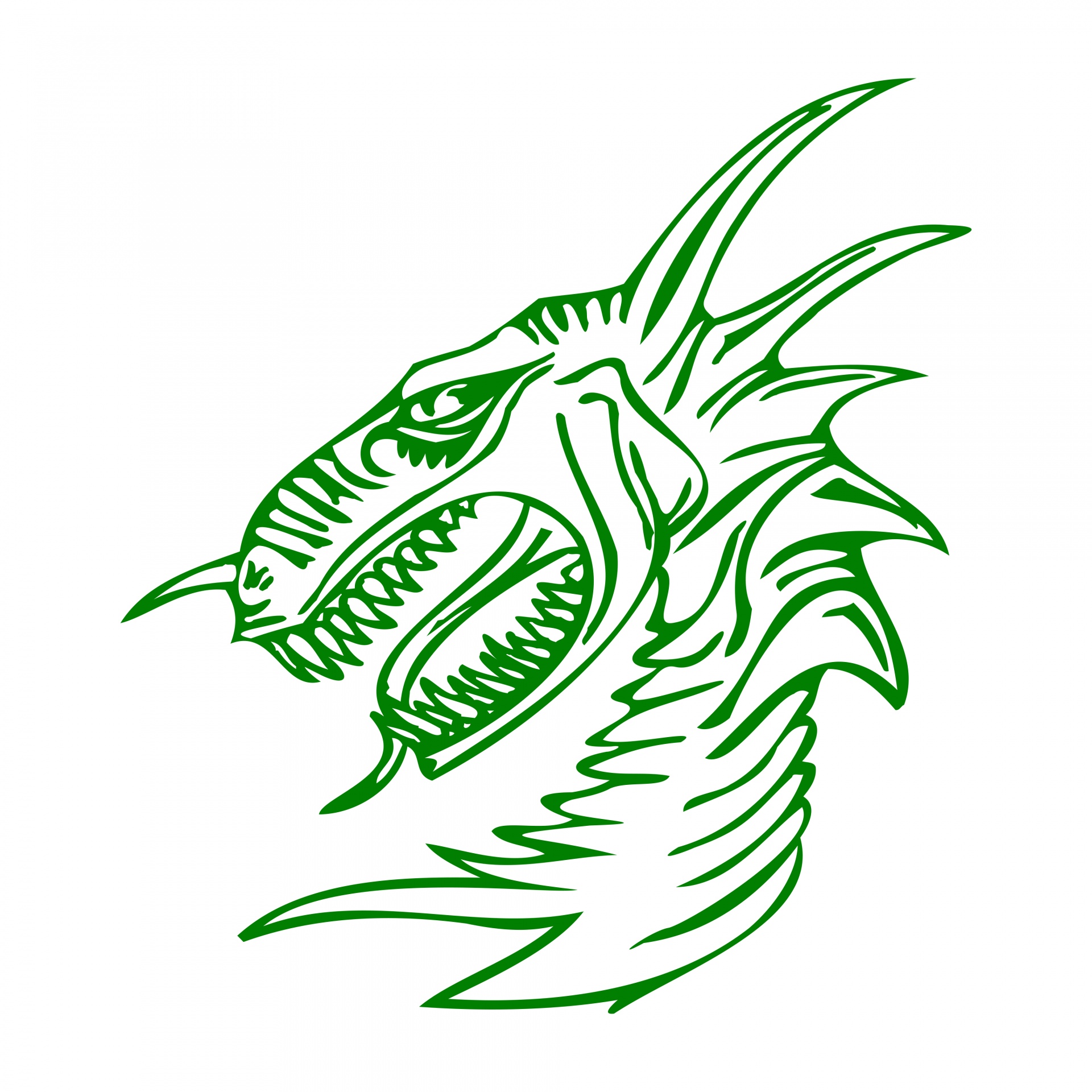 drawing green dragon free photo