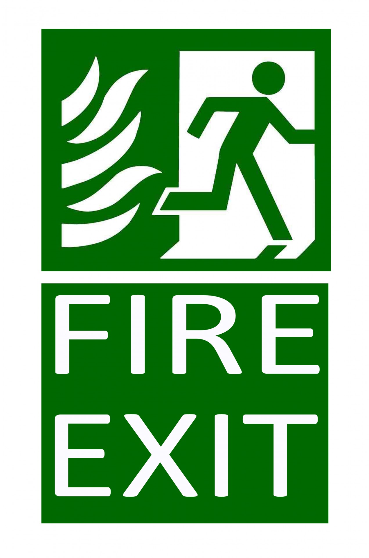exit sign emergency free photo