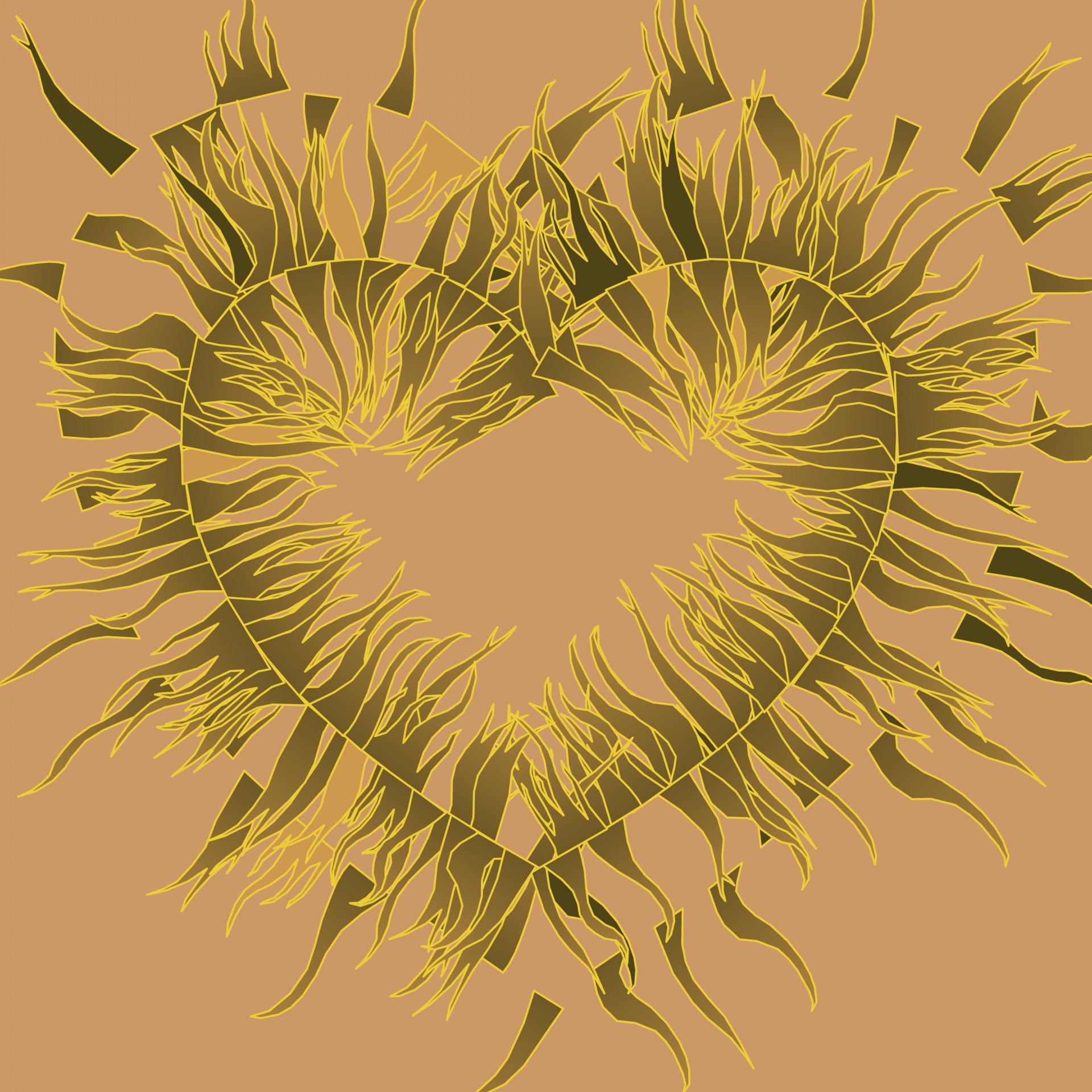 flamed heart icon free photo