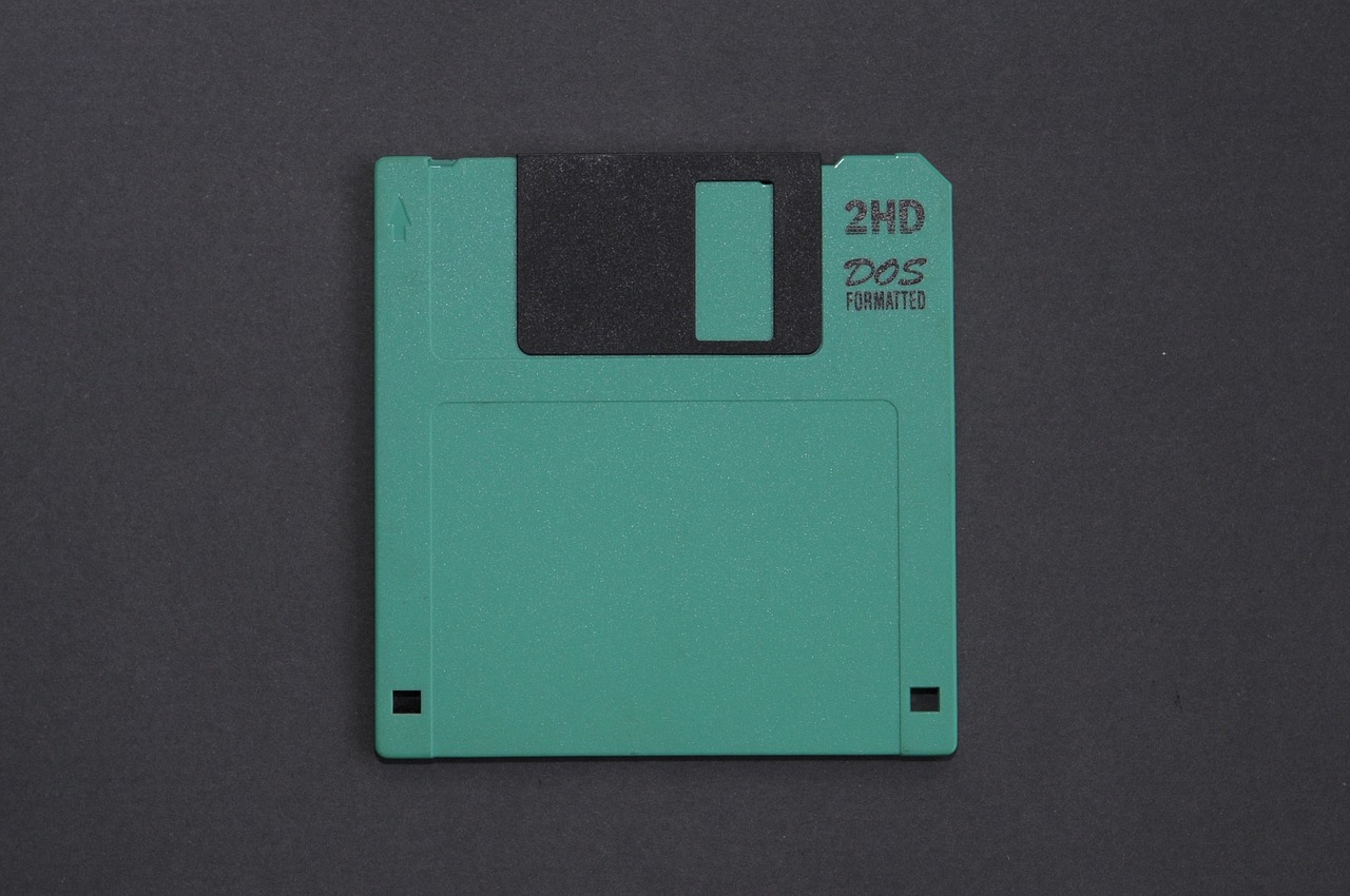 green floppy disk old technology storage free photo