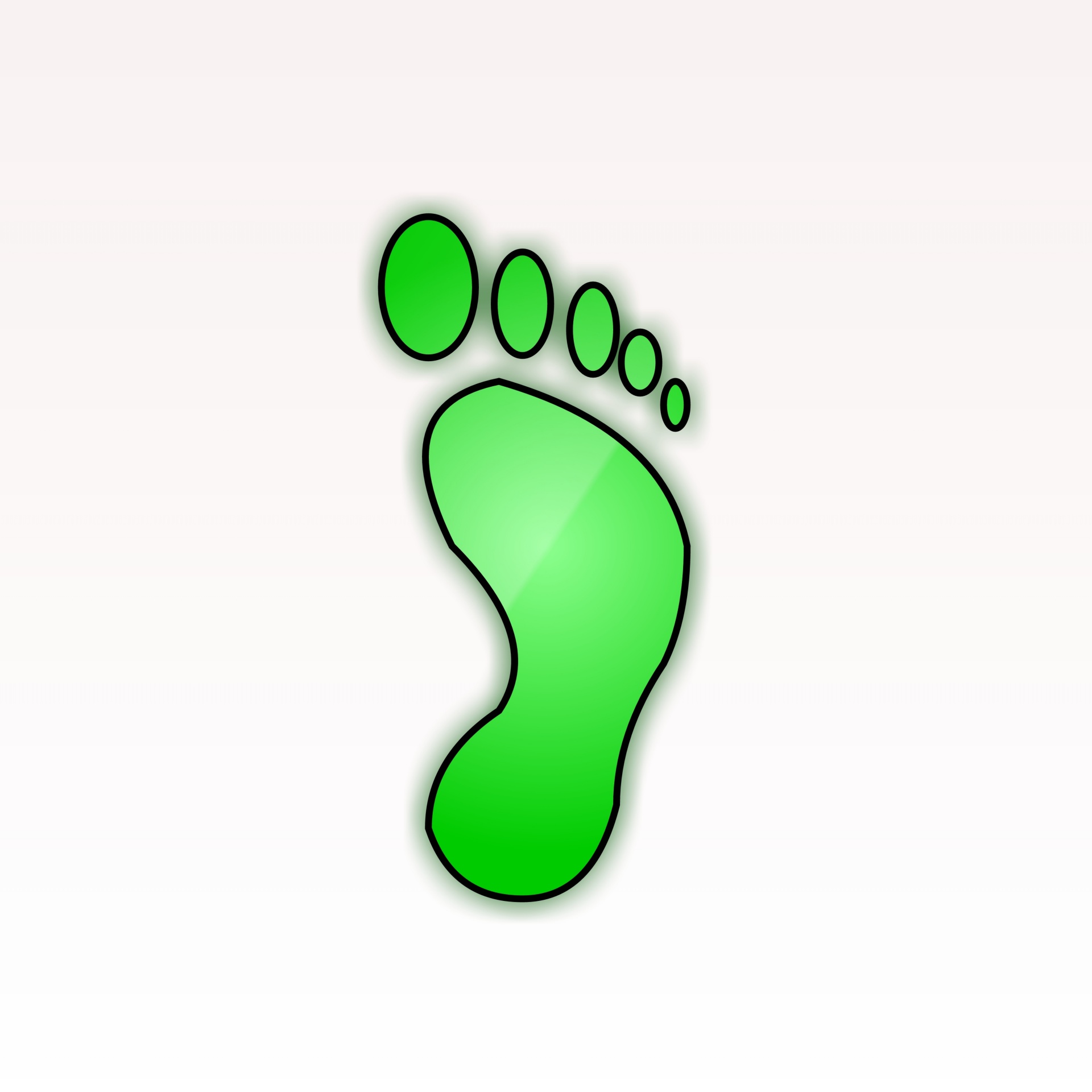 green footprint right free photo