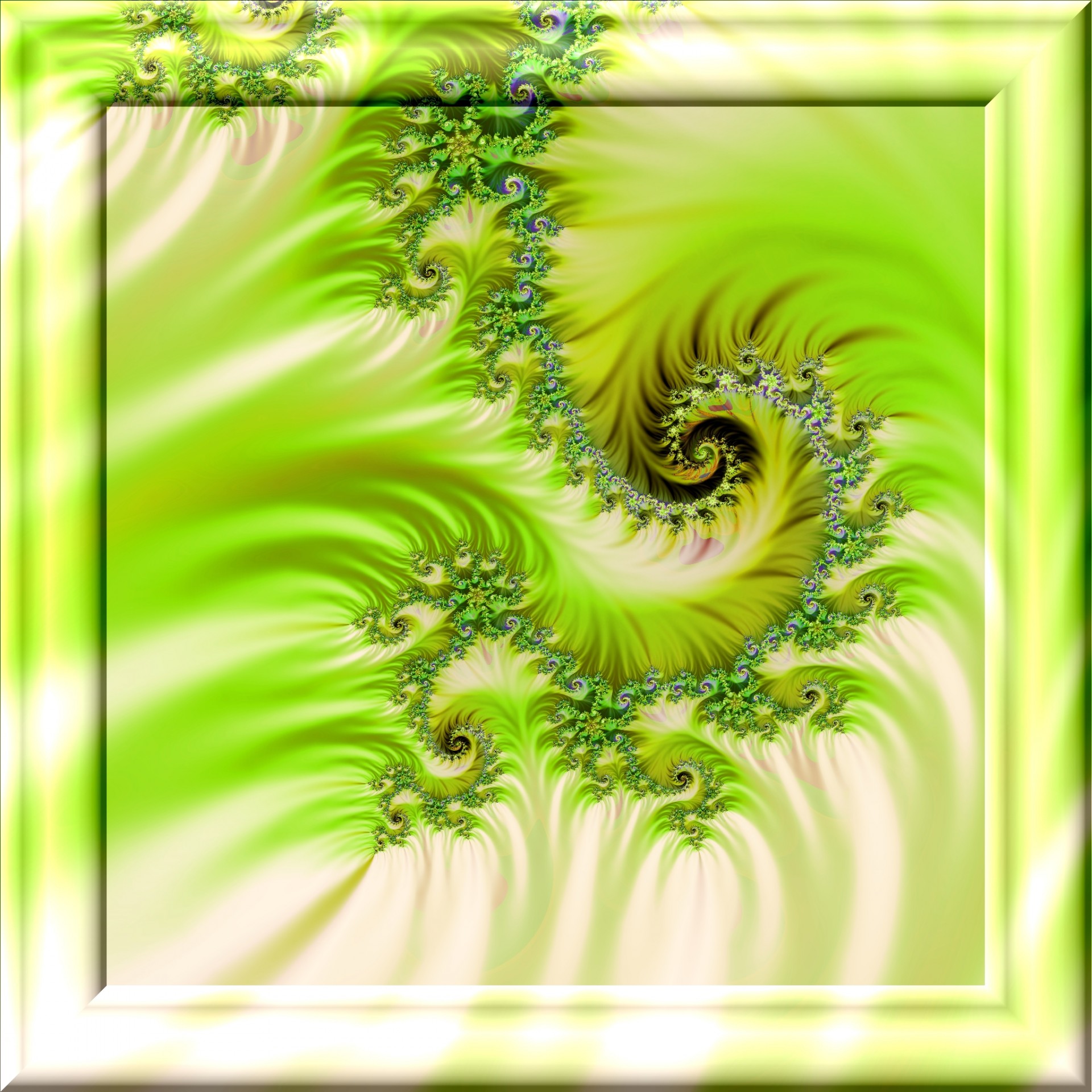 frame green 3d free photo