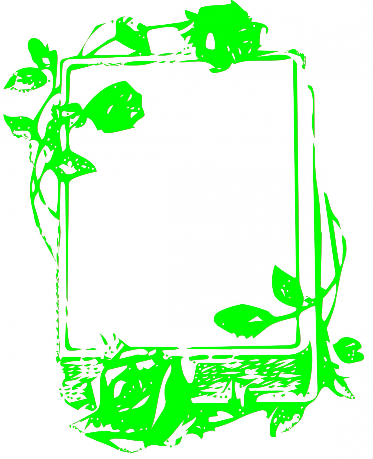 decorative green frame free photo