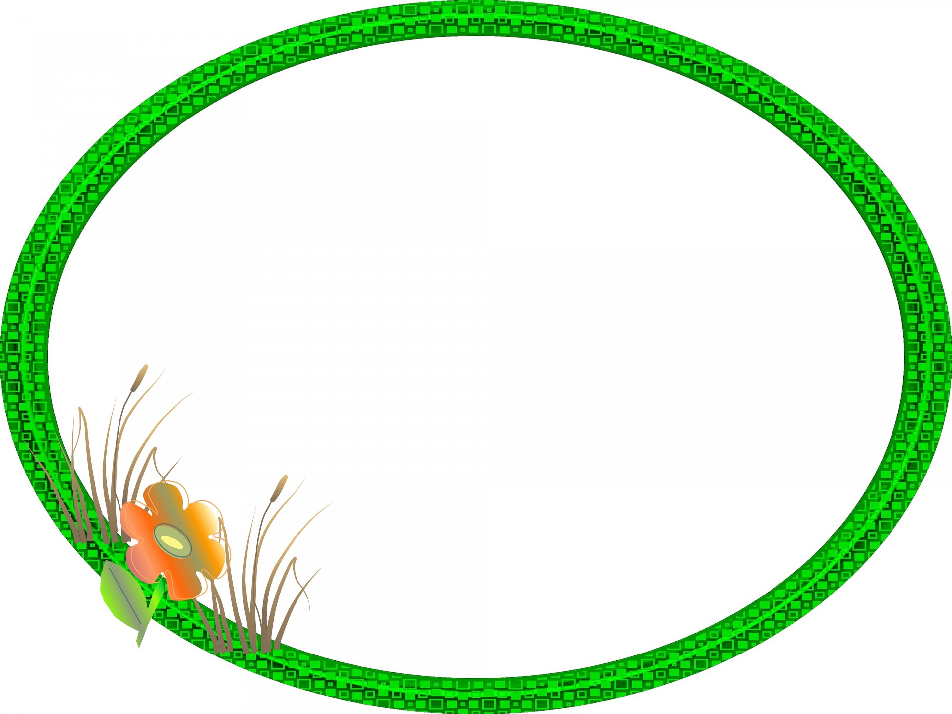 green oval frame free photo