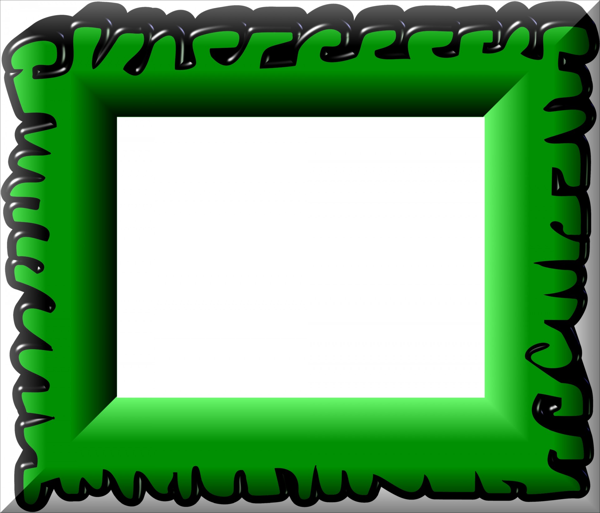 green frame 3d free photo