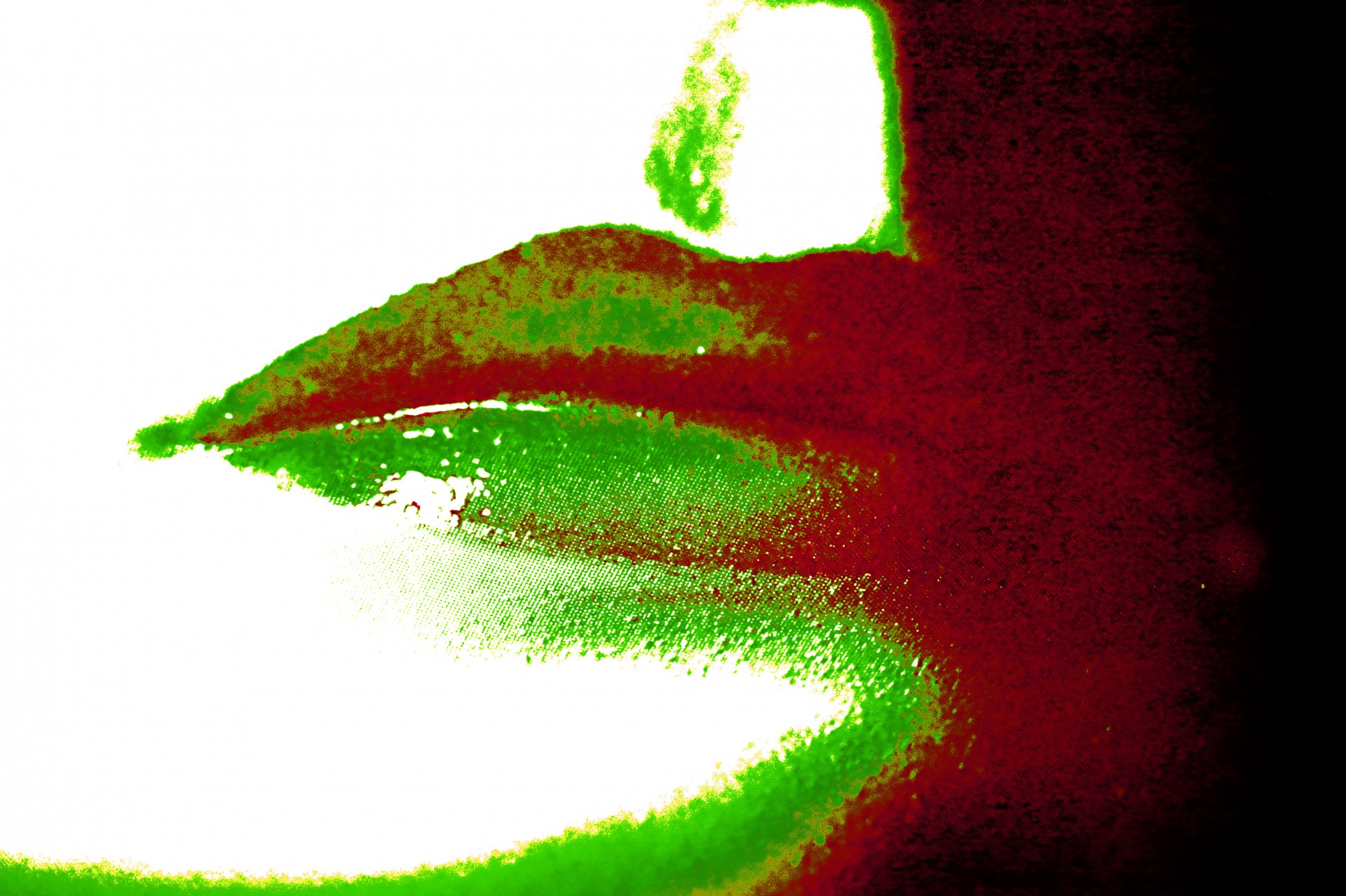 colored mouth green free photo