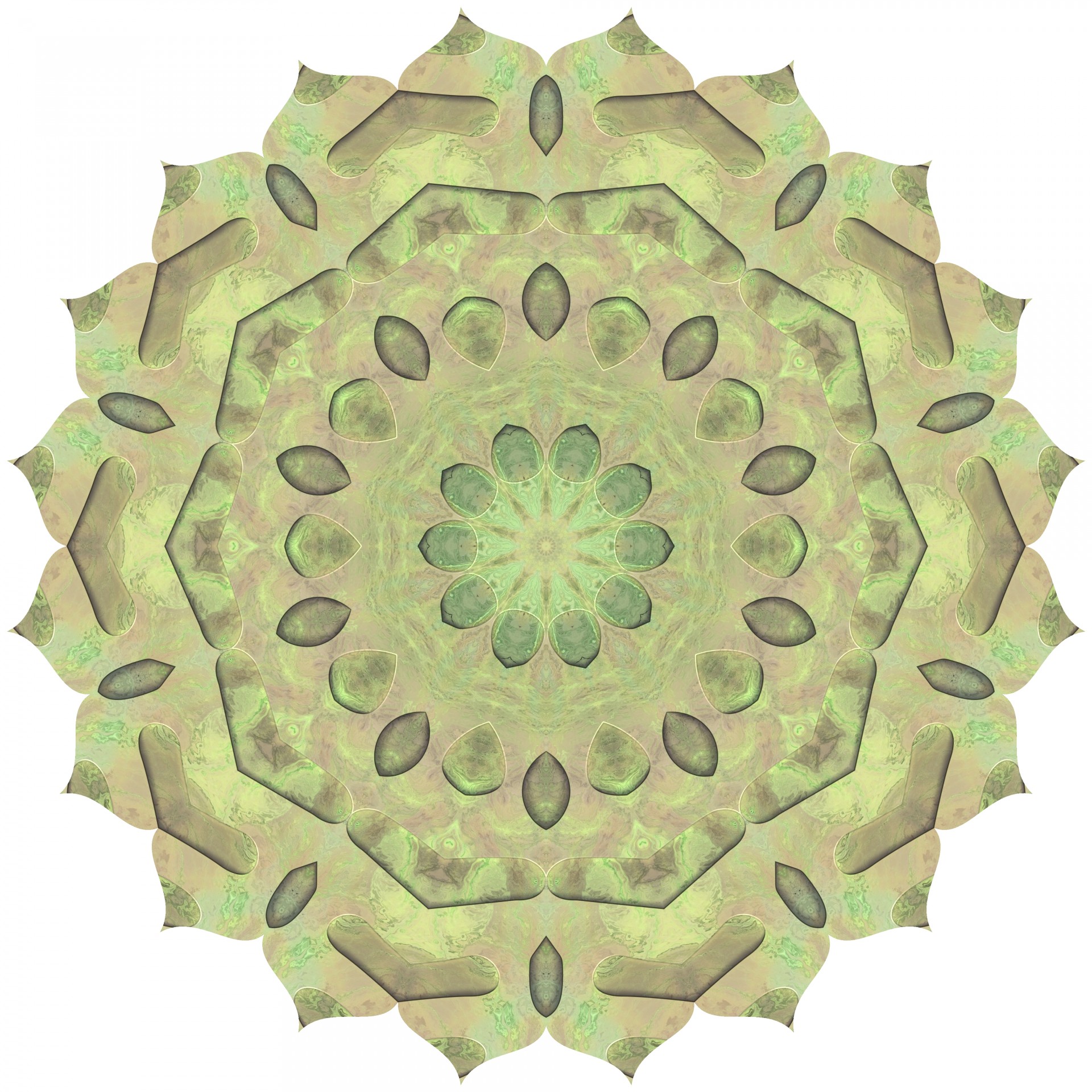 green lotus kaleidoscope free photo