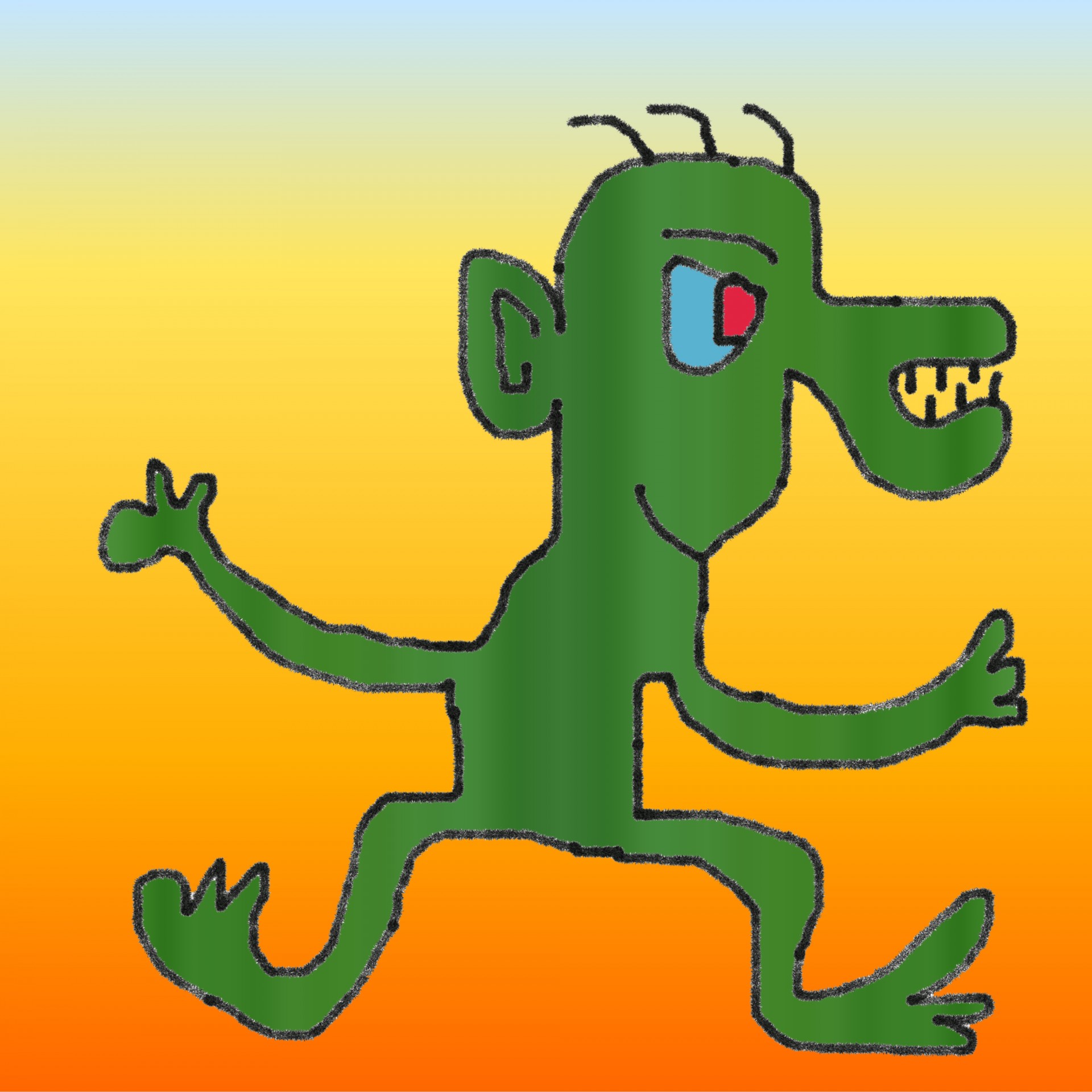 green monster cartoon free photo